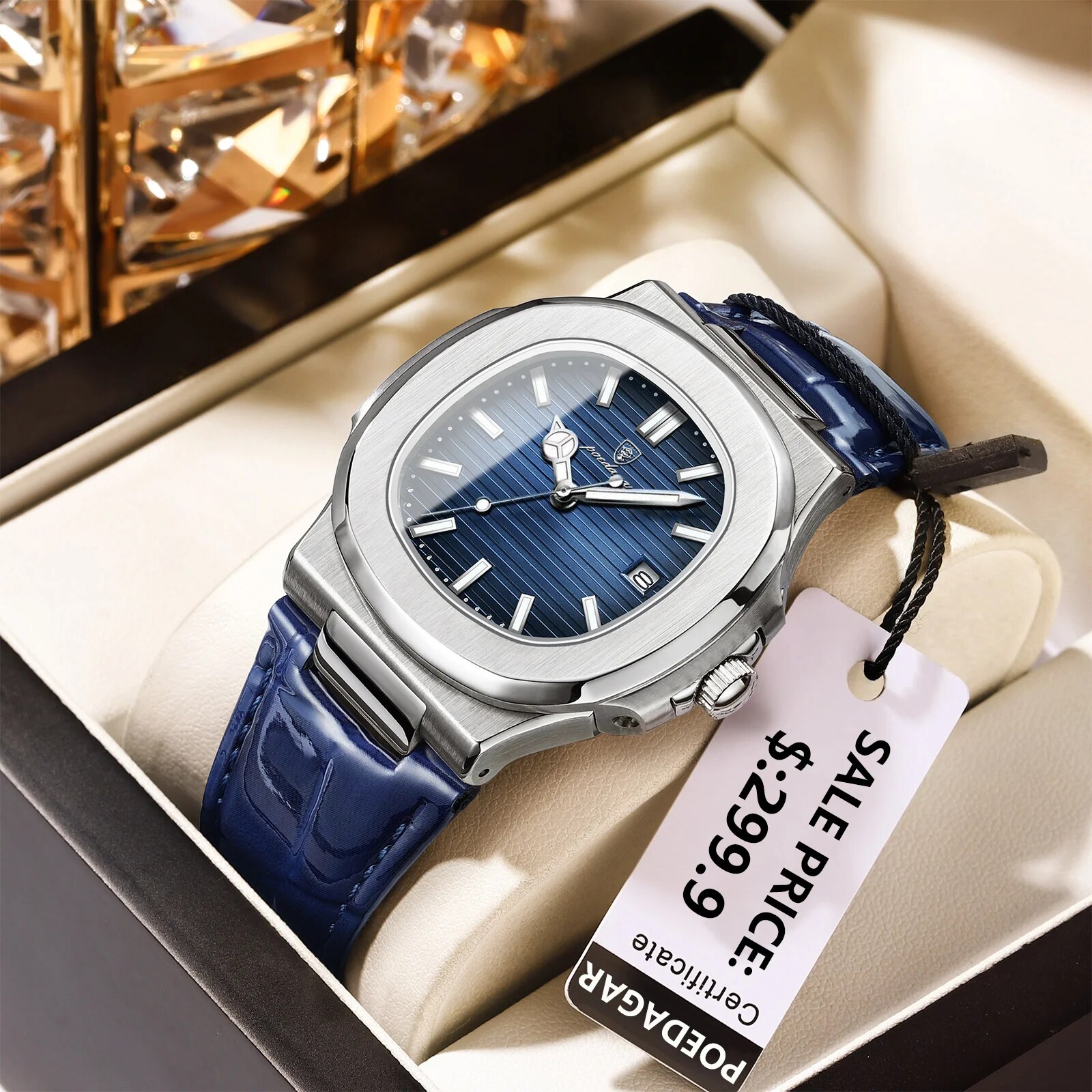 Luxury Watch Top 10 - Poedagar topo de luxo quadrado homem