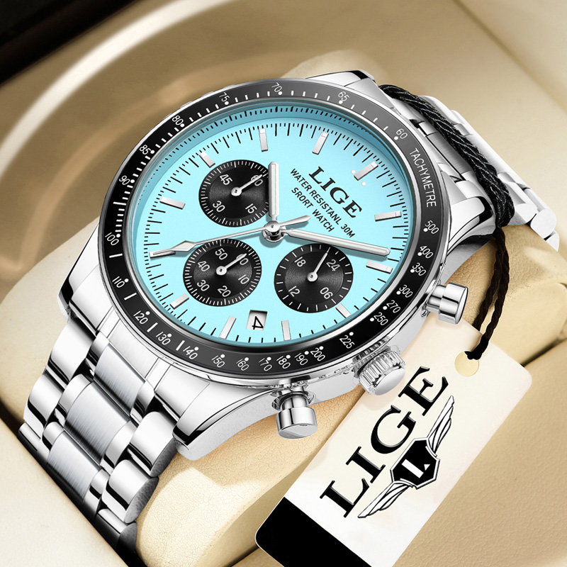 Luxury Watch Top 10 - Relógio Masculino de Luxo LIGE, Nova