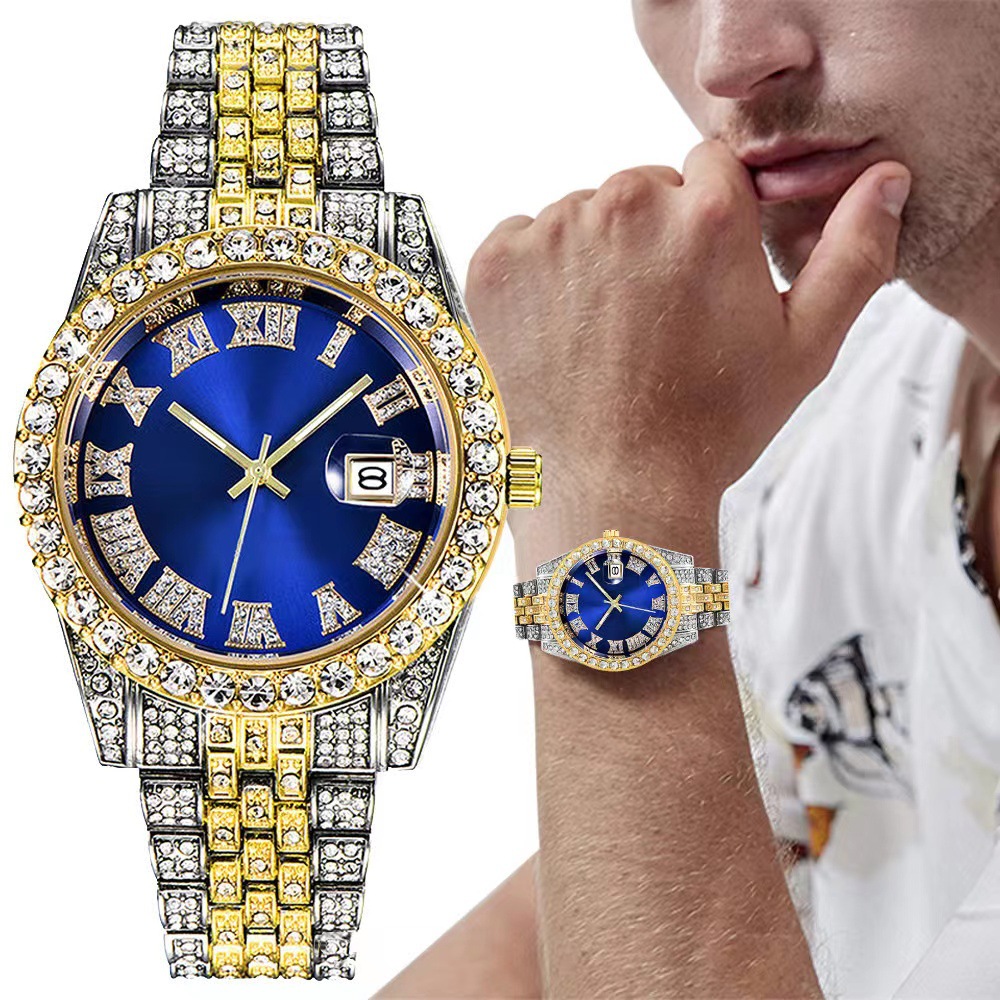 Luxury Watch Iceberg - Luxo hip hop aço inoxidável cor