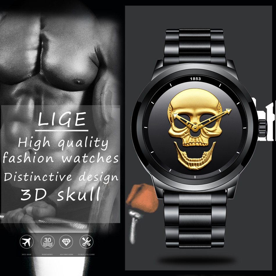 LIGE Esporte Mens Relógios Top - Luxury Watch Maker avaliação e preço