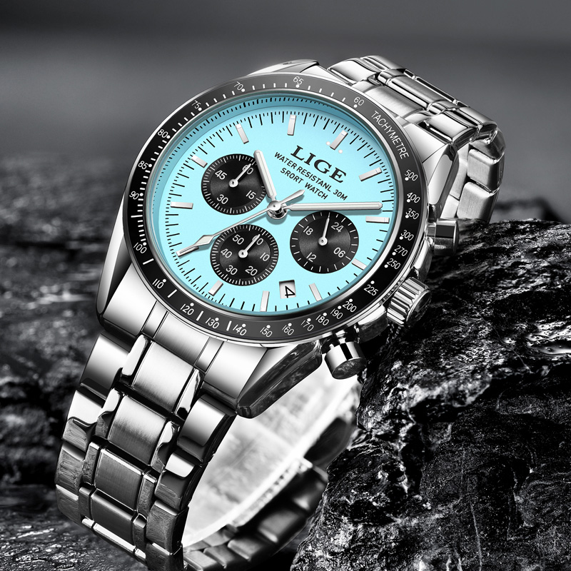 Relógio Masculino de Luxo LIGE - Luxury Watch Top 10 avaliação e preço