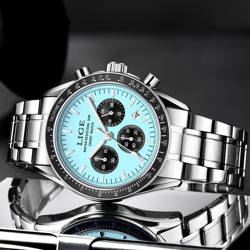 Relógio Masculino de Luxo LIGE - Luxury Watch Top 10 avaliação e preço