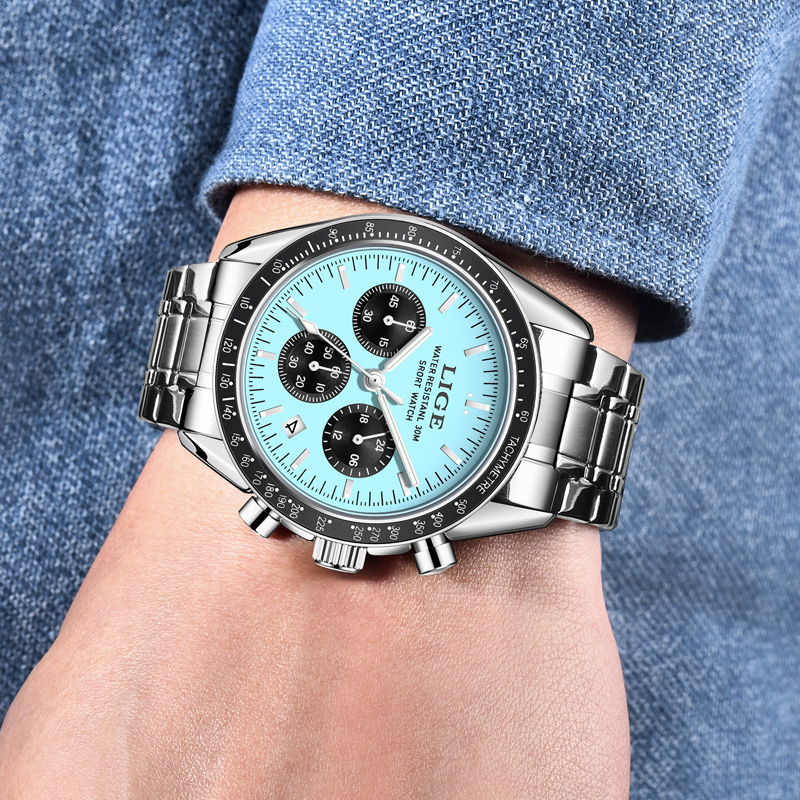 Relógio Masculino de Luxo LIGE - Luxury Watch Top 10 avaliação e preço