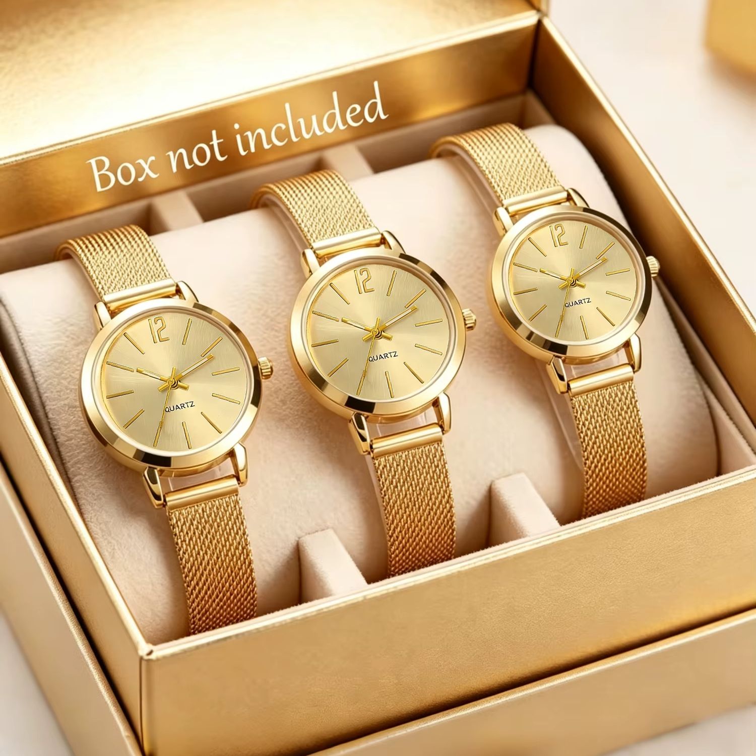 Conjunto de 3 Relógios Redondo - Luxury Watch Gift For Her avaliação e preço