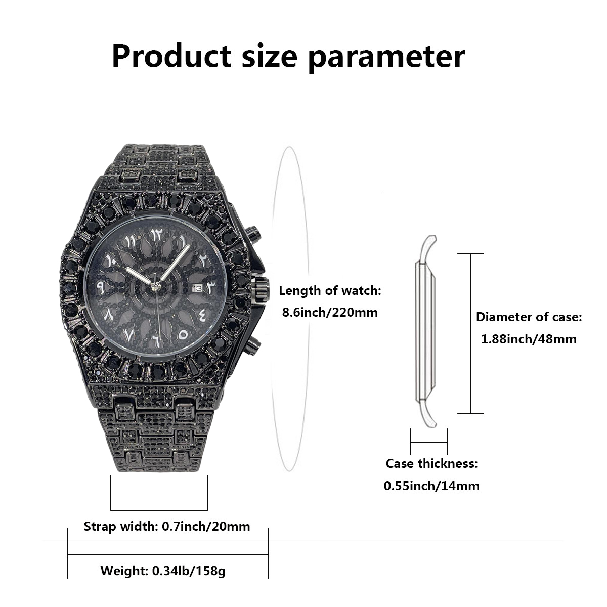 Relógio UNIGUET Cool Black Dia - Luxury Watch Iceberg avaliação e preço
